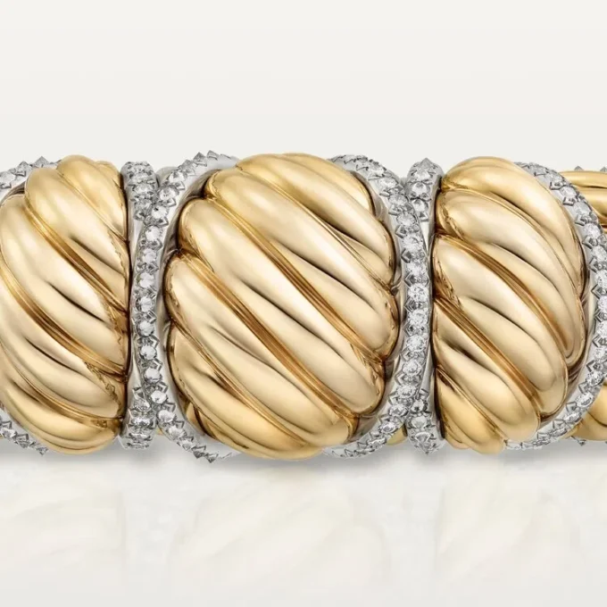Bransoletka Cartier Libre Tressage, diamenty