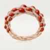 Bransoletka Cartier Libre Tressage, koralowa