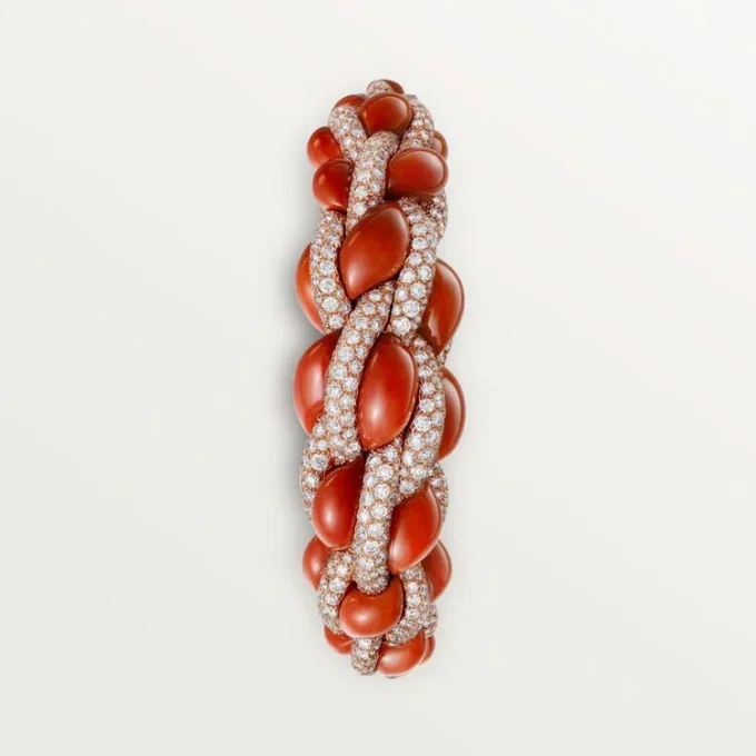 Bransoletka Cartier Libre Tressage, koralowa