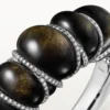 Bransoletka Cartier Libre Tressage, obsydian, diamenty
