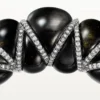 Bransoletka Cartier Libre Tressage, obsydian, diamenty