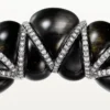 Bransoletka Cartier Libre Tressage, obsydian, diamenty Bransoletka Cartier Libre Tressage, obsydian, diamenty