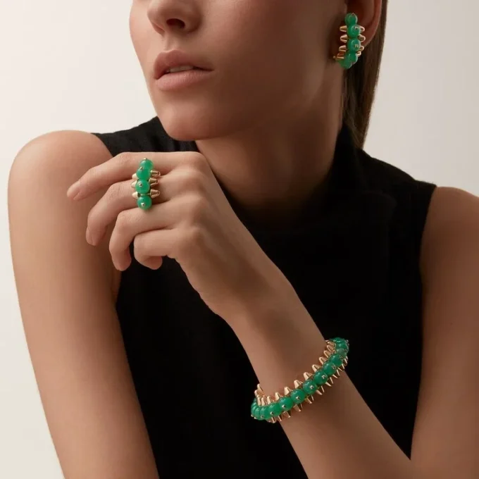 Bransoletka Clash De Cartier, chryzopraz, model w rozmiarze XL
