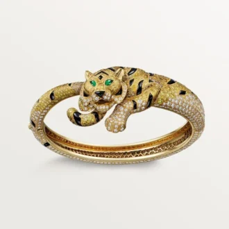 Bransoletka Faune Et Flore De Cartier, żółte, pomarańczowe i brązowe diamenty, wysadzana