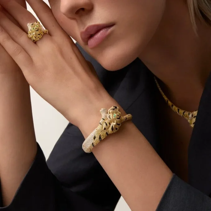 Bransoletka Faune Et Flore De Cartier, żółte, pomarańczowe i brązowe diamenty, wysadzana