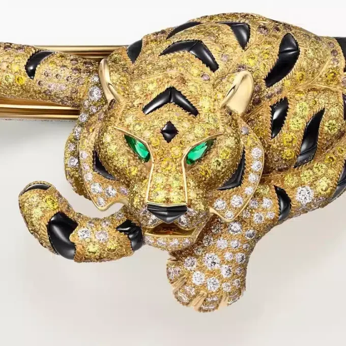 Bransoletka Faune Et Flore De Cartier, żółte, pomarańczowe i brązowe diamenty, wysadzana