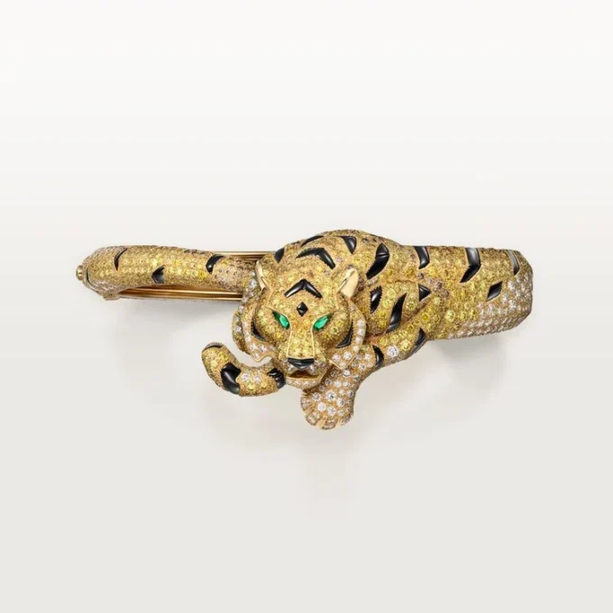 Bransoletka Faune Et Flore De Cartier, żółte, pomarańczowe i brązowe diamenty, wysadzana