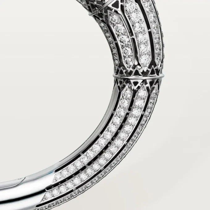 Bransoletka Geometrie & Contrastes, turkusowa, z pavé