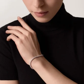 Bransoletka Lignes Essentielles, diamenty o szlifie brylantowym