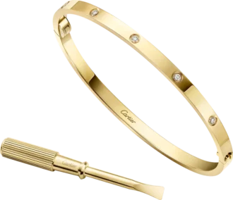 Bransoletka Love, mały model, 10 diamentów