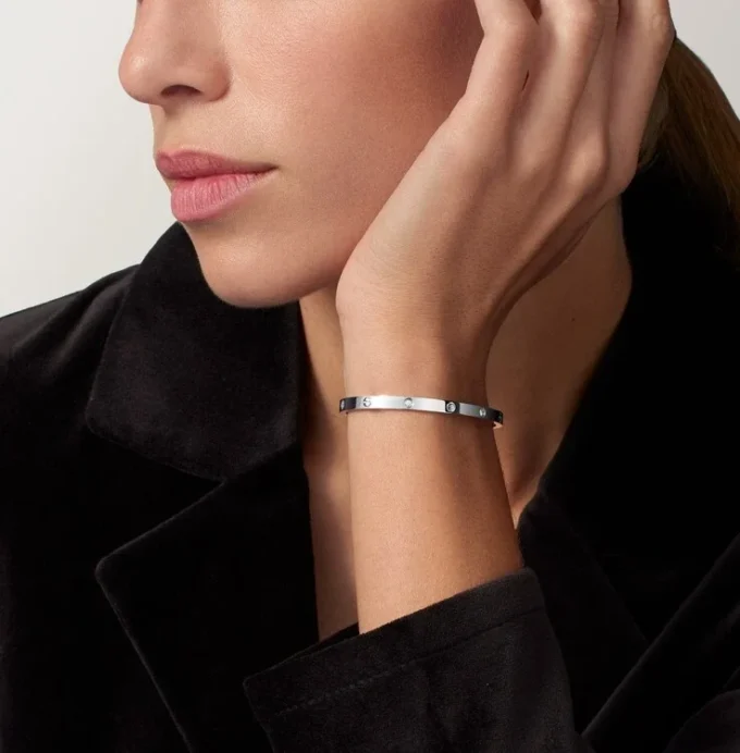 Bransoletka Love, mały model, 6 diamentów