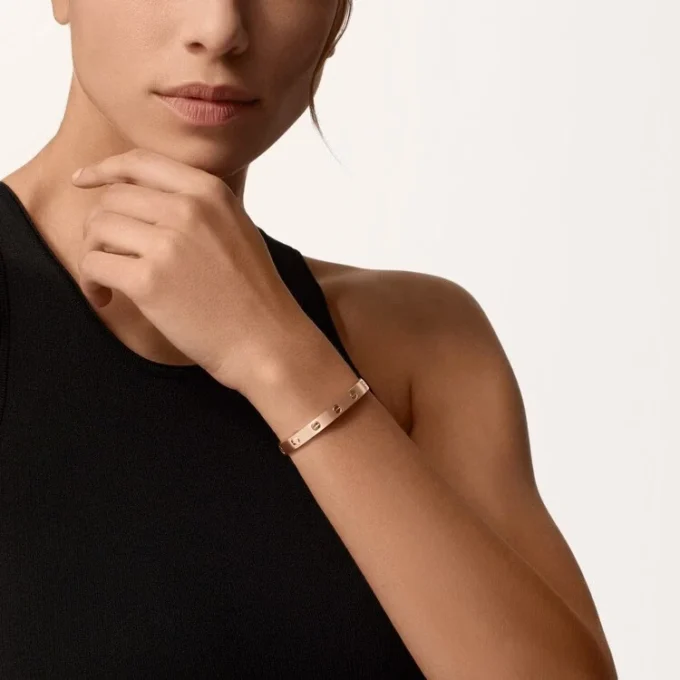 Bransoletka Love, model klasyczny, szczotkowana