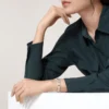 Bransoletka Love, model klasyczny, wysadzana kamieniami, ceramiczna