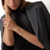 Bransoletka Love, mały model, wysadzana kamieniami