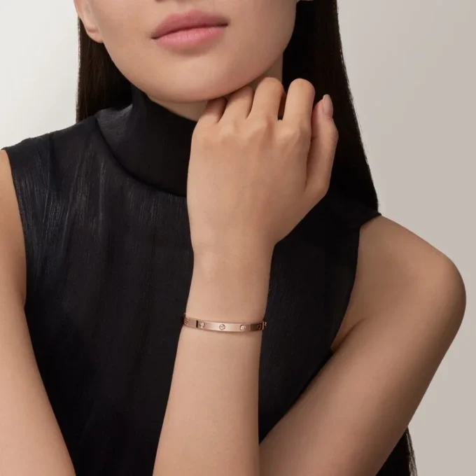 Bransoletka Love, model średni, 4 diamenty