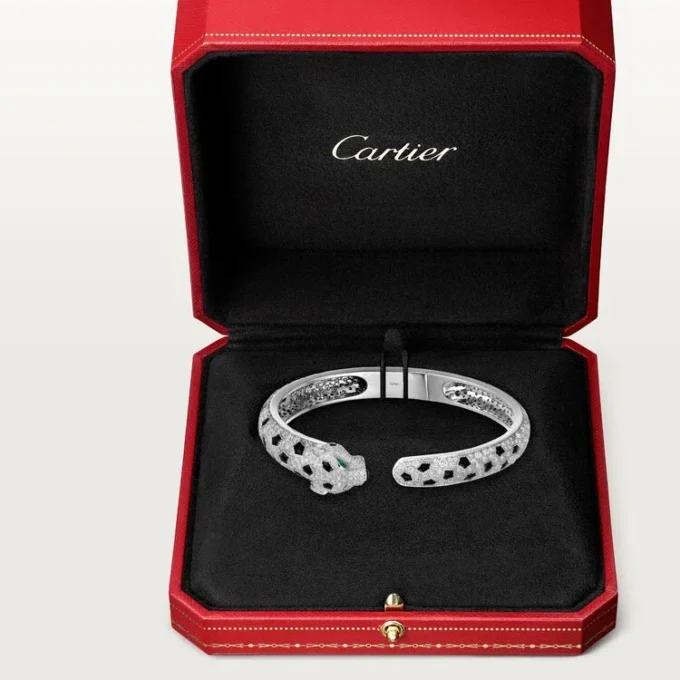 Bransoletka Panthere De Cartier, model średni, wysadzana