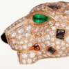 Bransoletka Panthere De Cartier, obsydian, pavé