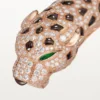 Bransoletka Panthere De Cartier, obsydian, pavé