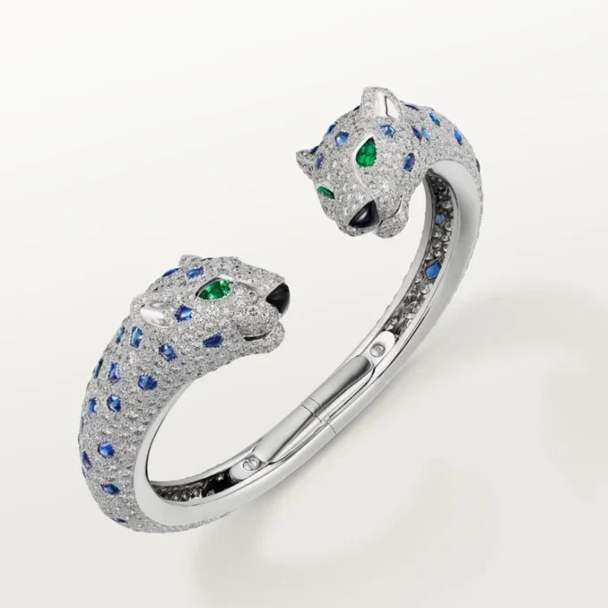 Bransoletka Panthere De Cartier, szafir, pavé