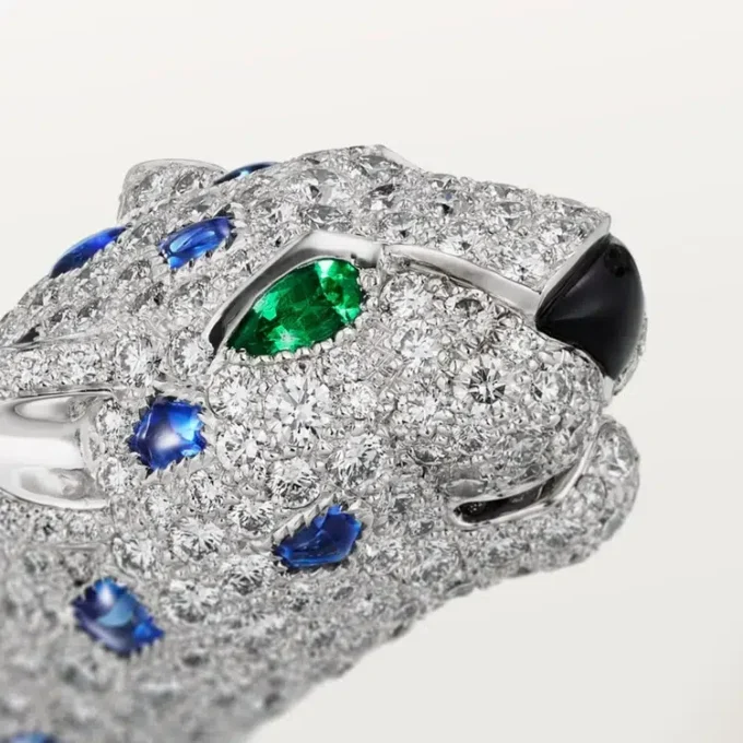Bransoletka Panthere De Cartier, szafir, pavé