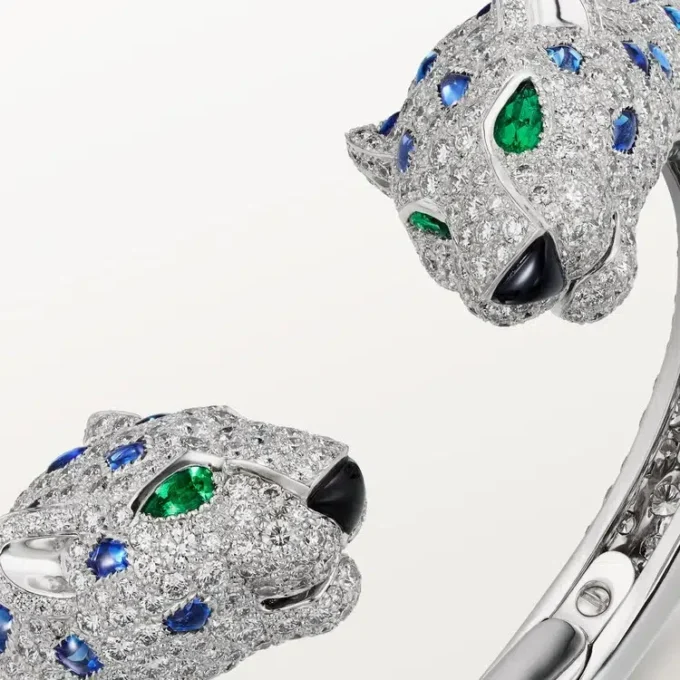 Bransoletka Panthere De Cartier, szafir, pavé