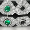 Bransoletka Panthere De Cartier, szmaragd, pavé