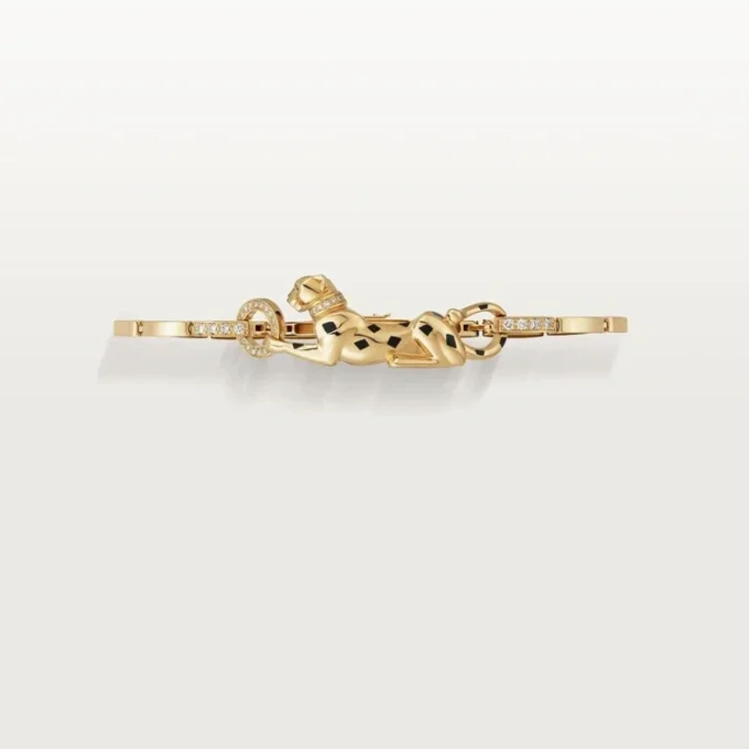 Bransoletka Panthere De Cartier – żółte złoto, lakier, diamenty, granaty tsaworytowe, onyks – Cartier