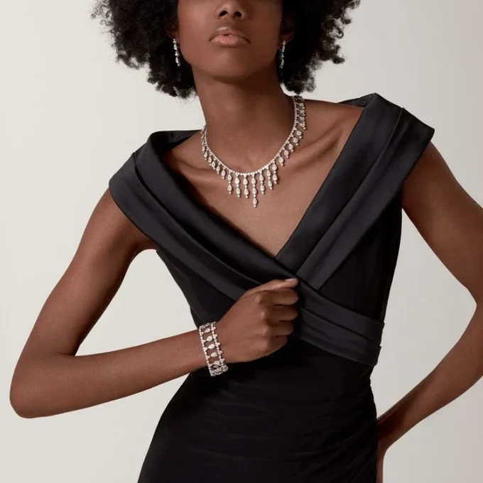 Kolczyki Pluie De Cartier – białe złoto, diamenty – Cartier