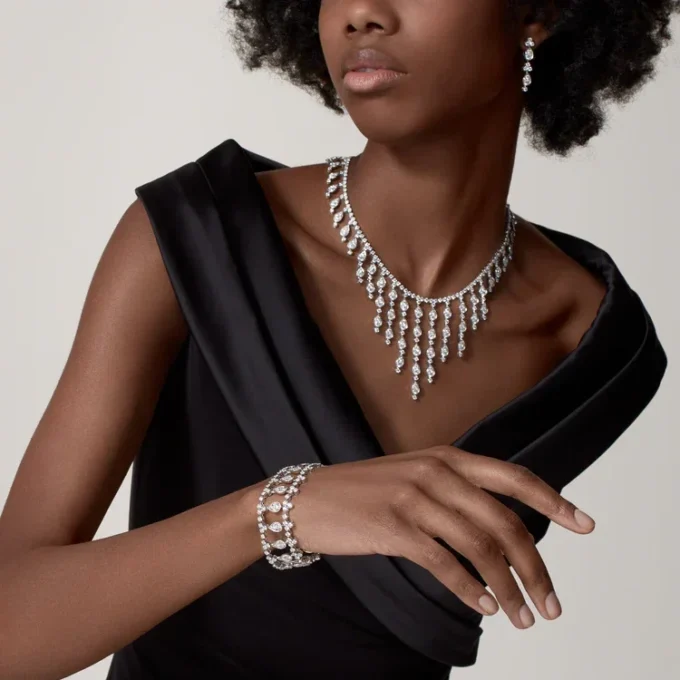 Kolczyki Pluie De Cartier – białe złoto, diamenty – Cartier