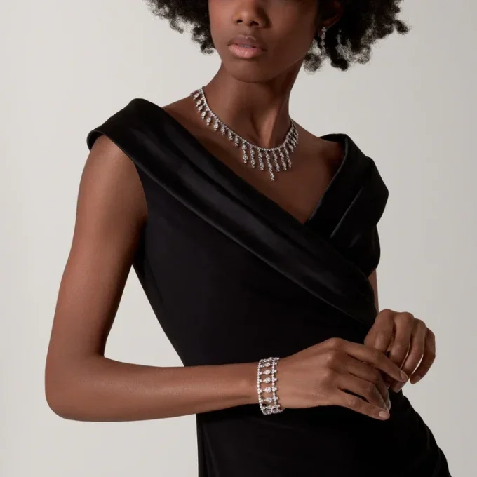 Kolczyki Pluie De Cartier – białe złoto, diamenty – Cartier