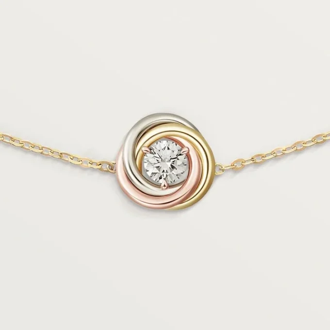Bransoletka Trinity na łańcuszku, 1 diament