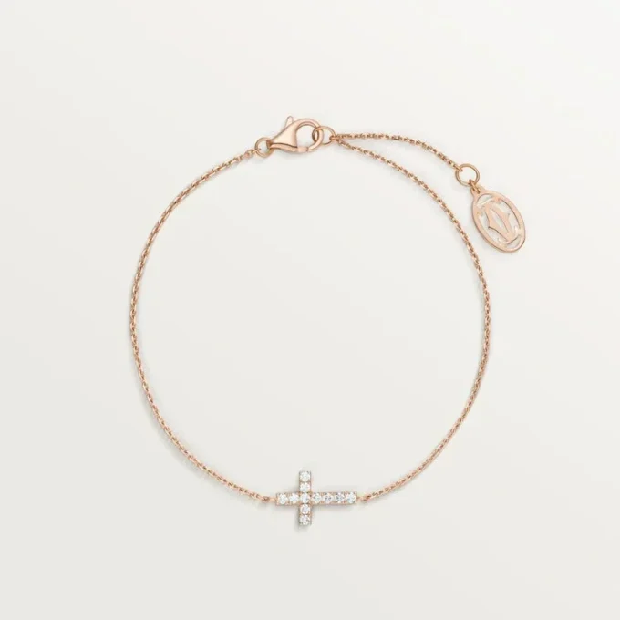 Bransoletka z symbolami – różowe złoto, diamenty – Cartier