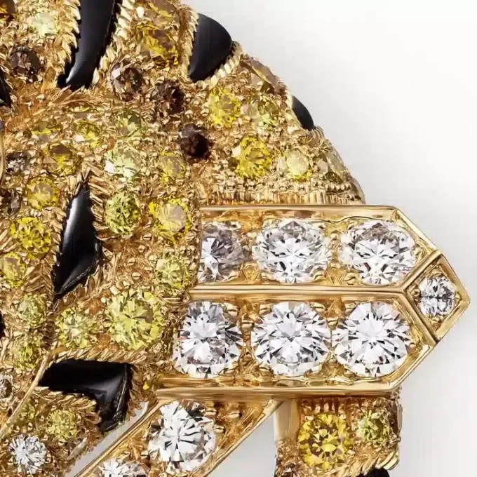 Broszka Faune Et Flore De Cartier, żółte, pomarańczowe i brązowe diamenty, wysadzana