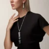 Długi naszyjnik Panthere De Cartier, szmaragdowy, uniwersalny, duży model, wysadzany