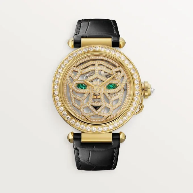 Inne zegarki z kolekcji Panthere Jewelry – 41 mm, mechanizm ręcznego naciągu, 18-karatowe żółte złoto, diamenty, wymienne skórzane paski – Cartier Inne zegarki z kolekcji Panthere Jewelry – 41 mm, mechanizm ręcznego naciągu, 18-karatowe żółte złoto, diamenty, wymienne skórzane paski – Cartier