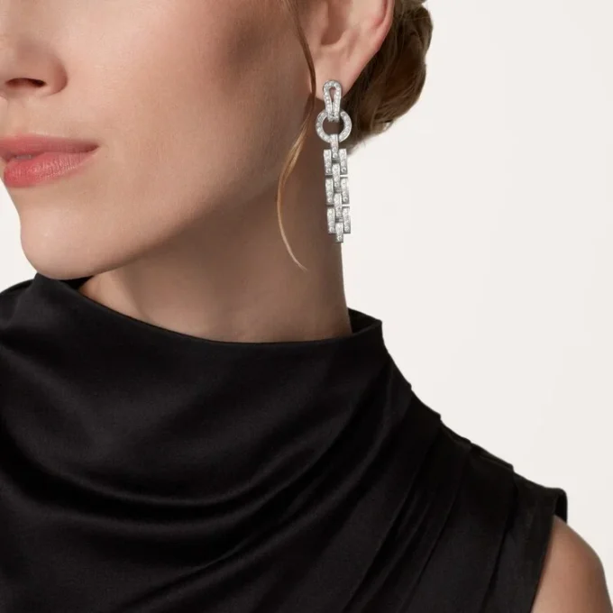 Kolczyki Agrafe – białe złoto, diamenty – Cartier Kolczyki Agrafe – białe złoto, diamenty – Cartier