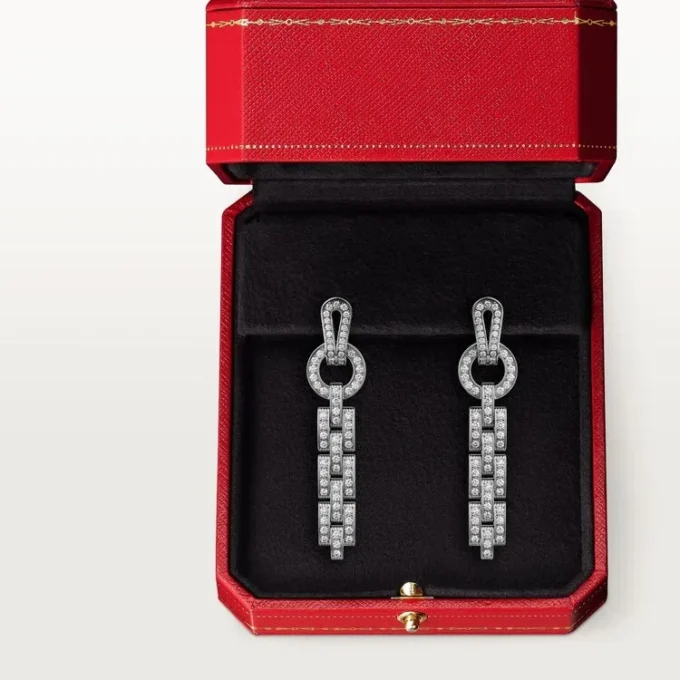 Kolczyki Agrafe – białe złoto, diamenty – Cartier Kolczyki Agrafe – białe złoto, diamenty – Cartier