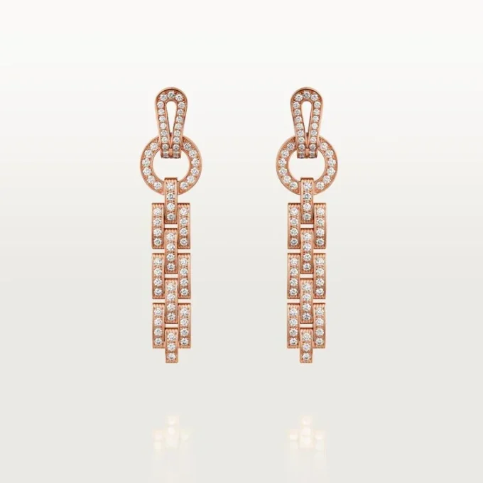 Kolczyki Agrafe – różowe złoto, diamenty – Cartier Kolczyki Agrafe – różowe złoto, diamenty – Cartier