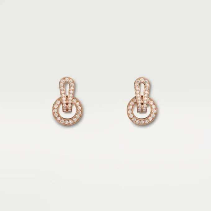 Kolczyki Agrafe – różowe złoto, diamenty – Cartier Kolczyki Agrafe – różowe złoto, diamenty – Cartier