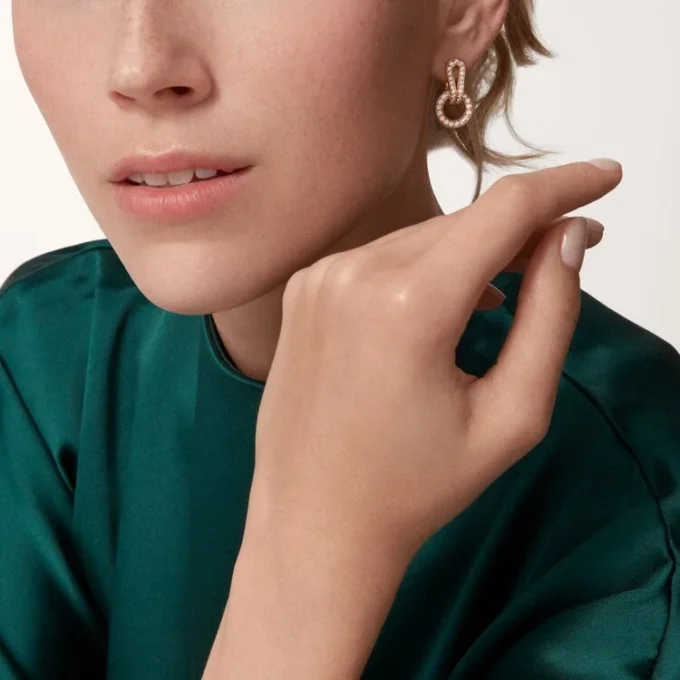 Kolczyki Agrafe – różowe złoto, diamenty – Cartier Kolczyki Agrafe – różowe złoto, diamenty – Cartier