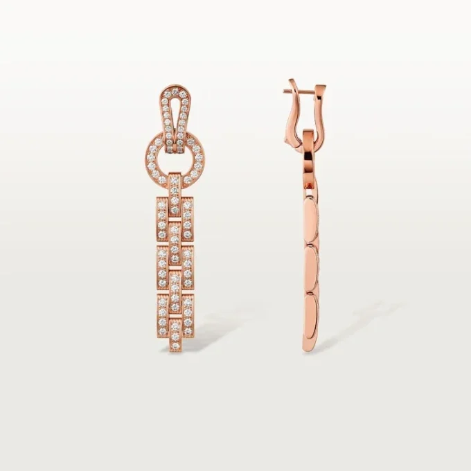 Kolczyki Agrafe – różowe złoto, diamenty – Cartier Kolczyki Agrafe – różowe złoto, diamenty – Cartier