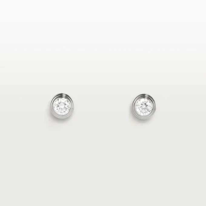 Kolczyki Diamants Legers, Mm – białe złoto, diamenty – Cartier