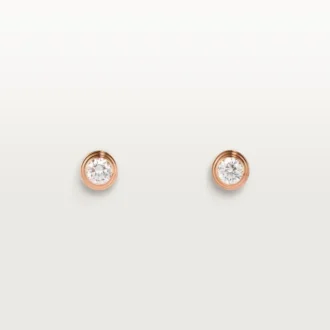 Kolczyki Diamants Legers, mm – różowe złoto, diamenty – Cartier