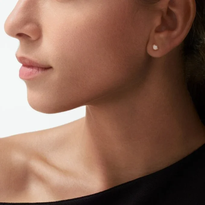 Kolczyki Diamants Legers, mm – różowe złoto, diamenty – Cartier