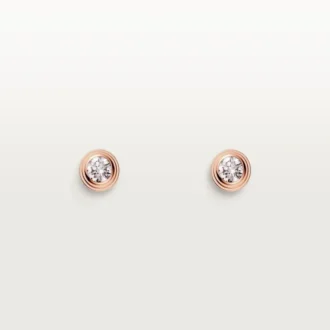 Kolczyki Diamants Legers – różowe złoto, diamenty – Cartier