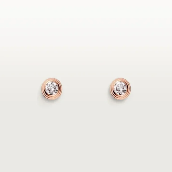 Kolczyki Diamants Legers – różowe złoto, diamenty – Cartier