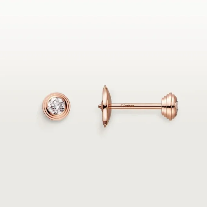 Kolczyki Diamants Legers – różowe złoto, diamenty – Cartier