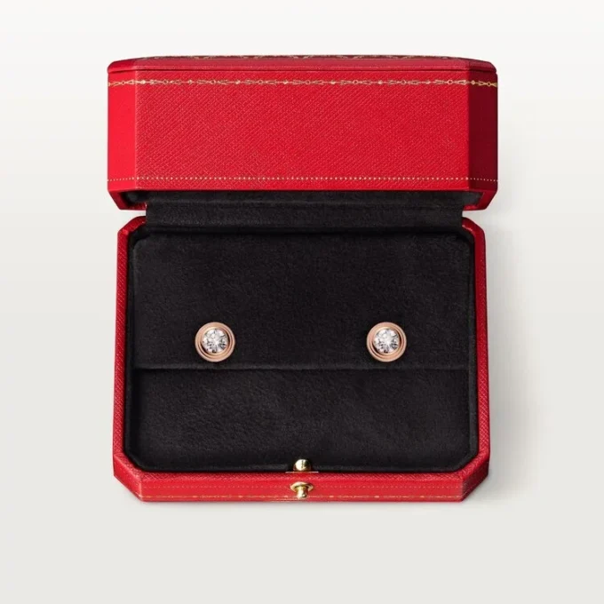 Kolczyki Diamants Legers – różowe złoto, diamenty – Cartier