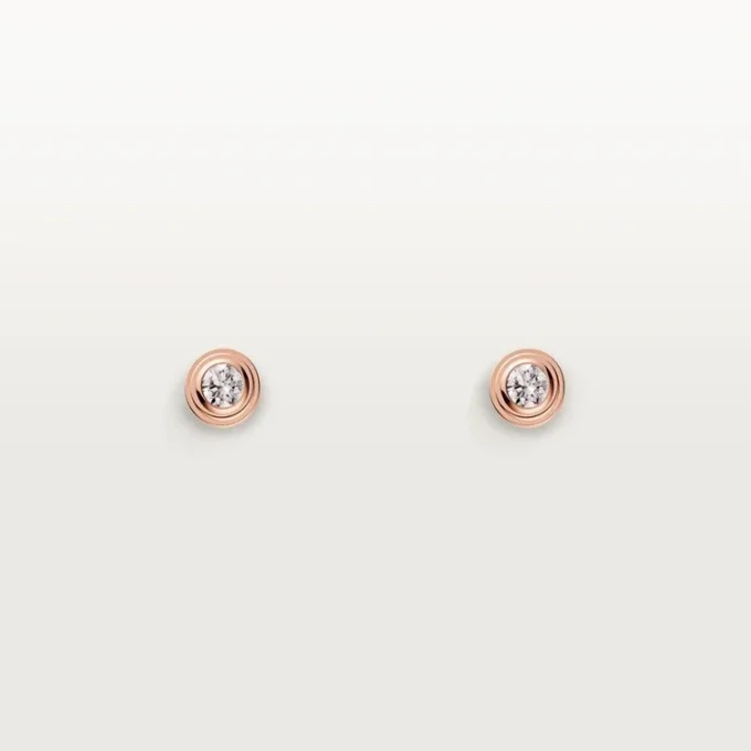Kolczyki Diamants Legers XS – różowe złoto, diamenty – Cartier