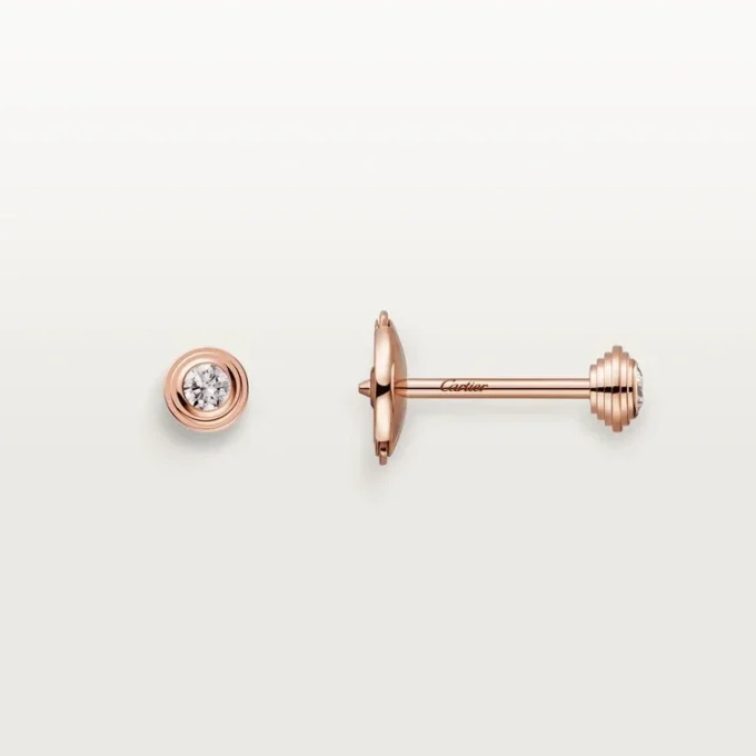 Kolczyki Diamants Legers XS – różowe złoto, diamenty – Cartier